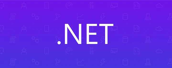 A purple background featuring white text that reads '.NET'